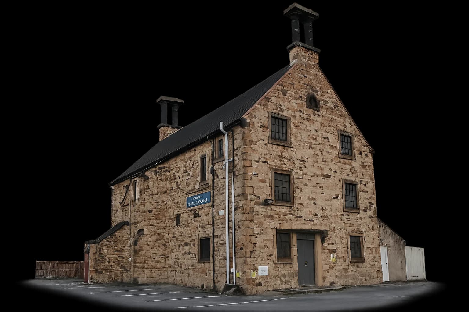 The stone Masonic Hall on Trouse Lane, Wednesbury
